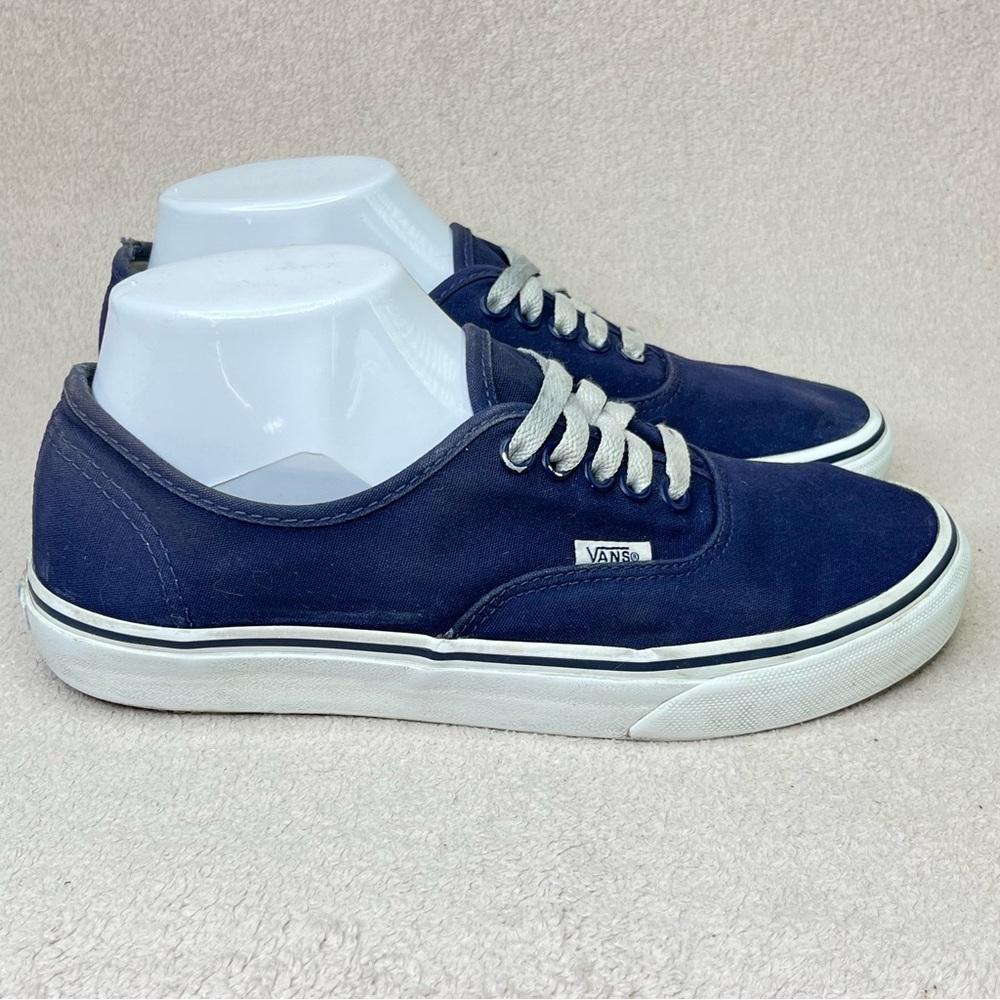 Vans Authentic Classic Low Top Sneakers-Navy Blue-Women’s 8-Casual-Sporty-Cute - Picture 3 of 9